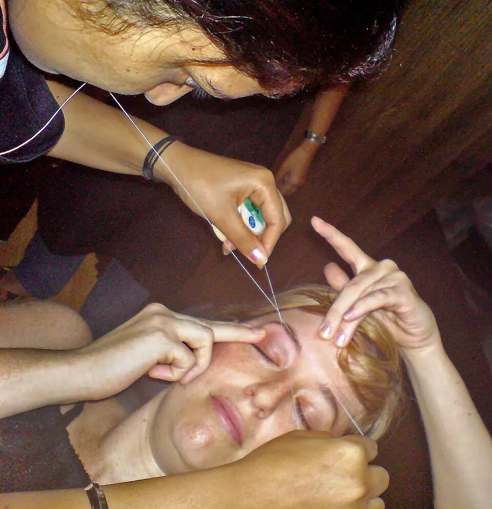 Eyebrow threading at S.Sense Salon and Spa