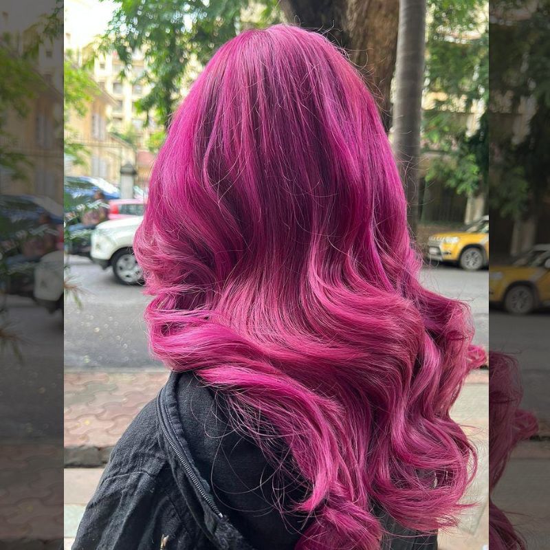 Wavy perm hairstyle treatment example