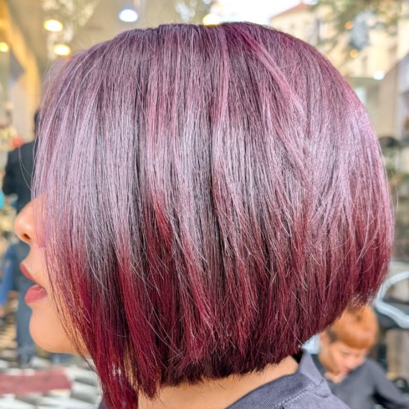 Hair straightening smoothing treatment result