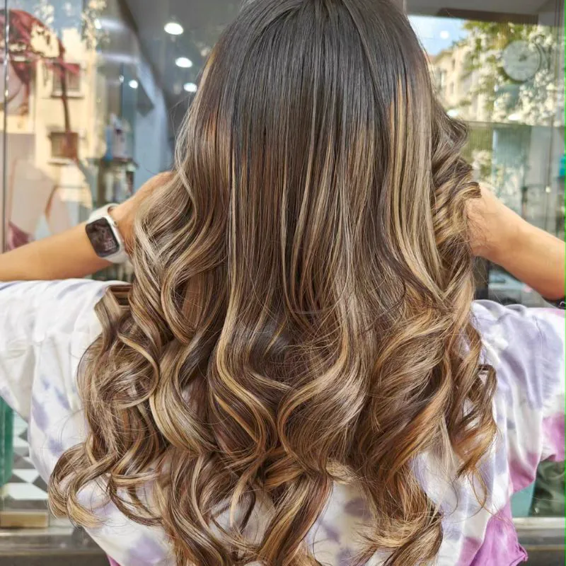 Copper auburn hair color shade example