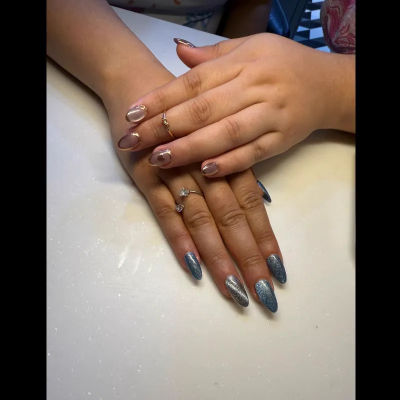 Nude tone natural nail manicure style